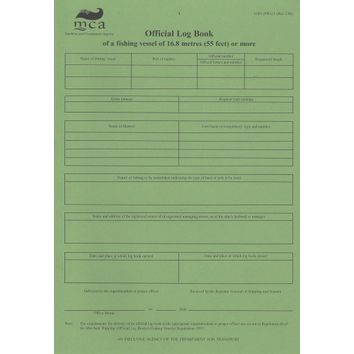 Official Log Book of a Fishing Vessel of 16.8m or more