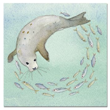 Emma Ball Seal &amp; Shoal Greetings Card