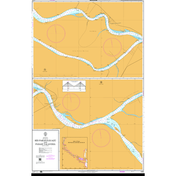1340 Rio Parana Guazu and Pasaje Talavera Admiralty Chart