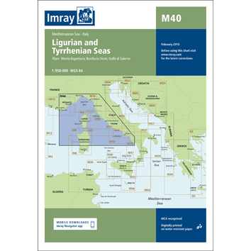 Imray Chart M40: Ligurian and Tyrrhenian Seas