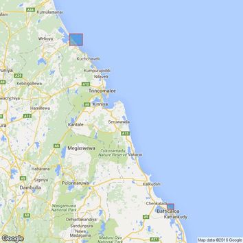 1583 Little Basses Reef to Pulmoddai Roads Admiralty Chart