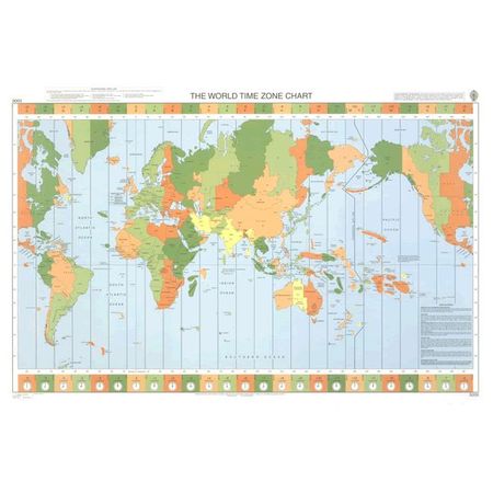 5006 The World - Time Zone Chart Admiralty Chart only £19.40