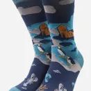Teal Men's Coastal Scene Print Bamboo Socks additional 1