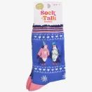 Women's Bamboo Socks - Blue/Pink, Party Penguin additional 3