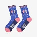 Women's Bamboo Socks - Blue/Pink, Party Penguin additional 2