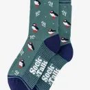 Women's Bamboo Socks - Sage/Navy, Puffins and Coral additional 2