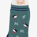 Women's Bamboo Socks - Sage/Navy, Puffins and Coral additional 3