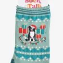 Women's Bamboo Socks - Mint Green, Christmas Border Collie additional 3