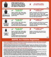 Maritime Progress Poster Don't Throw Garbage Overboard Sticker