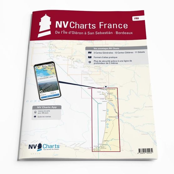 NV Charts France FR8 - Île d'Oléron à San Sebastian - Bordeaux - 2023
