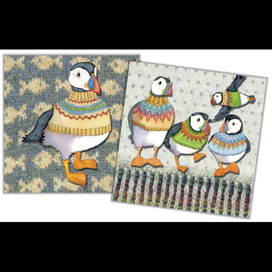 Emma Woolly Puffins Mini Cards (Pack of 10)