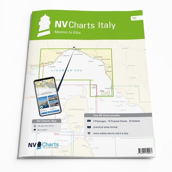NV Charts Italy IT1:  Menton to Elba - 2023
