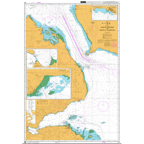 265 Gulf of Aden, Bab El Mandeb and Golfe De Tadjoura Admiralty Chart