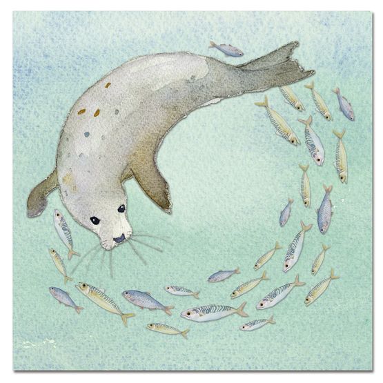 Emma Ball Seal &amp; Shoal Greetings Card