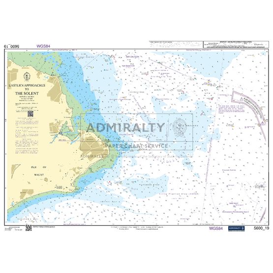 Admiralty 5600_19 Small Craft Chart - Eastern Approaches to the Solent (The Solent)