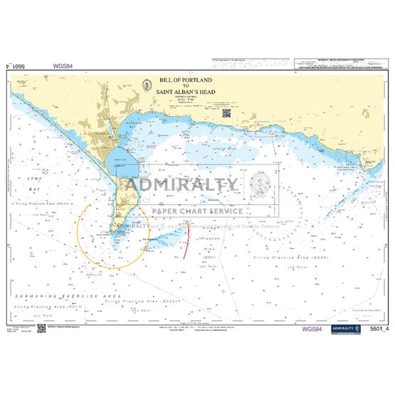 Admiralty 5601_4 Small Craft Chart - Bill of Portland to Saint Alban's Head (East Devon &amp; Dorset Coast)