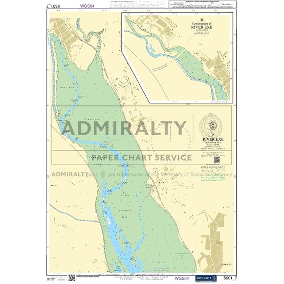 Admiralty 5601_7 Small Craft Chart - River Exe (East Devon &amp; Dorset Coast)