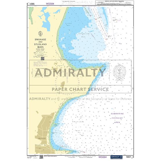 Admiralty 5601_9 Small Craft Chart - Swanage &amp; Studland Bays (East Devon &amp; Dorset Coast)