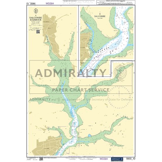 Admiralty 5602_12 Small Craft Chart - Salcombe (The West Country)
