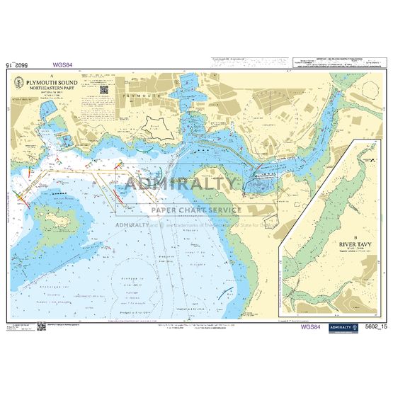 Admiralty 5602_15 Small Craft Chart - Plymouth Sound Northeastern Part (The West Country)