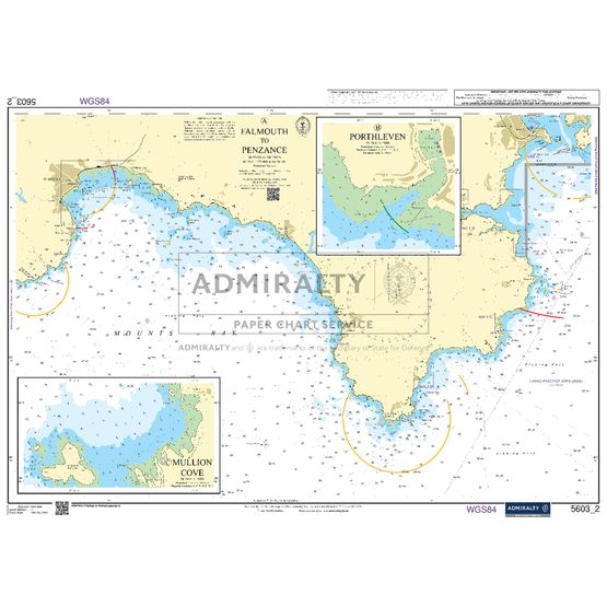 Admiralty 5603_2 Small Craft Chart - Falmouth to Mullion Cove (South &amp; West Cornwall)
