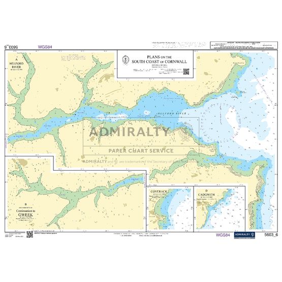 Admiralty 5603_6 Small Craft Chart - Plans on the South Coast of Cornwall (South &amp; West Cornwall)
