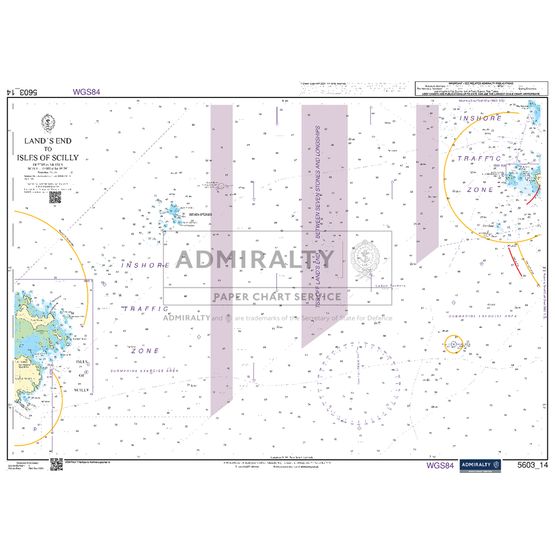 Admiralty 5603_14 Small Craft Chart - Land's End to Isles of Scilly (South &amp; West Cornwall)