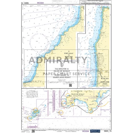 Admiralty 5603_15 Small Craft Chart - Falmouth to Hartland
Point (South &amp; West Cornwall)