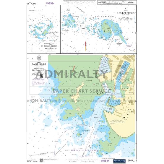 Admiralty 5604_15 Small Craft Chart - Saint Helier (The Channel Islands)