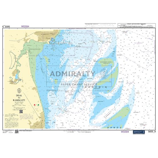 Admiralty 5605_9 Small Craft Chart - Deal to Ramsgate (Chichester to Ramsgate)