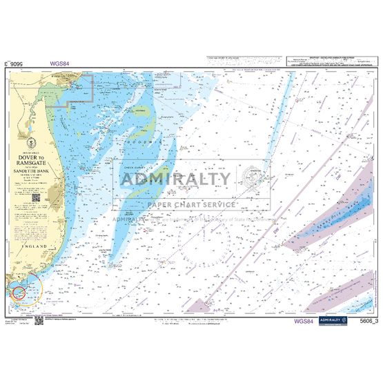 Admiralty 5606_3 Small Craft Chart - Dover to Ramsgate including Sandettié Bank (Thames Estuary)