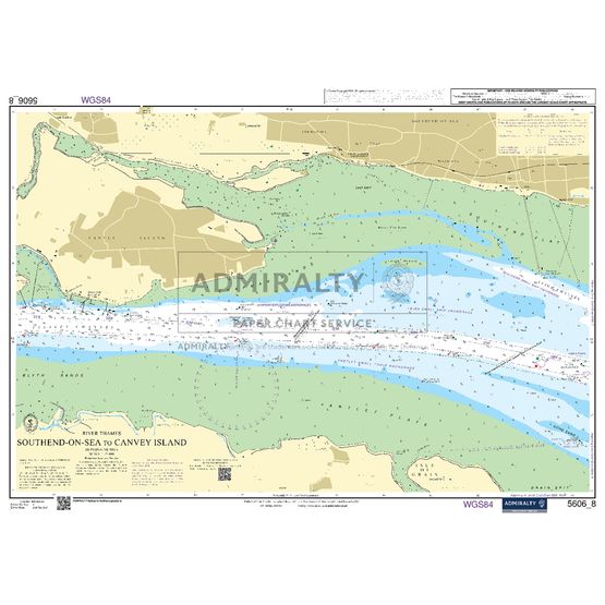 Admiralty 5606_8 Small Craft Chart - Southend-on-Sea to Canvey Island (Thames Estuary)