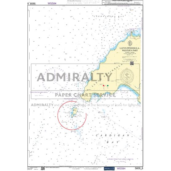 Admiralty 5609_6 Small Craft Chart - Lleyn Peninsula, Western Part (North West Wales)
