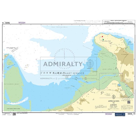 Admiralty 5609_14 Small Craft Chart - Approaches to Conwy (North West Wales)