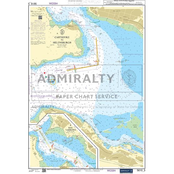 Admiralty 5610_3 Small Craft Chart - Cartsdyke to Helensburgh (Firth of Clyde)