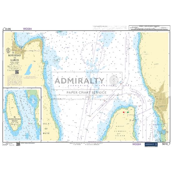 Admiralty 5610_7 Small Craft Chart - Rothesay to Largs(Firth of Clyde)