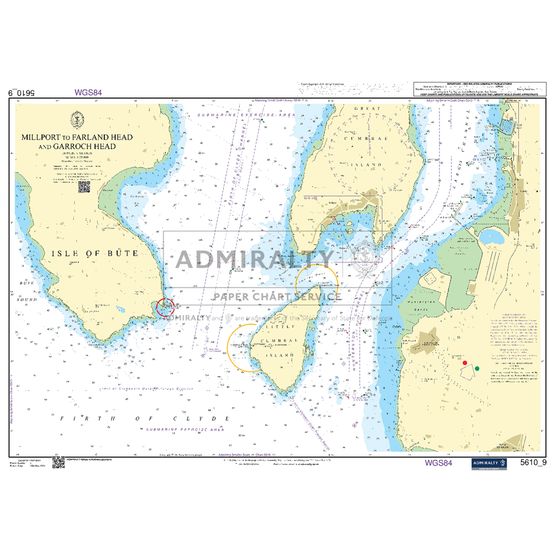 Admiralty 5610_9 Small Craft Chart - Largs to Farland Head &amp; Garroch Head (Firth of Clyde)
