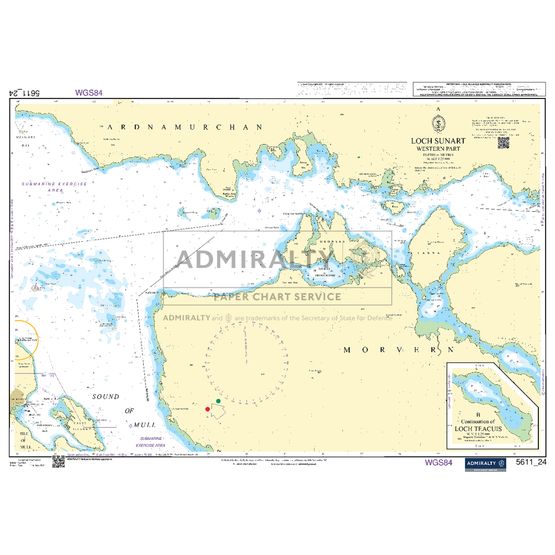 Admiralty 5611_24 Small Craft Chart - Loch Sunart, Western Part (West Coast of Scotland)