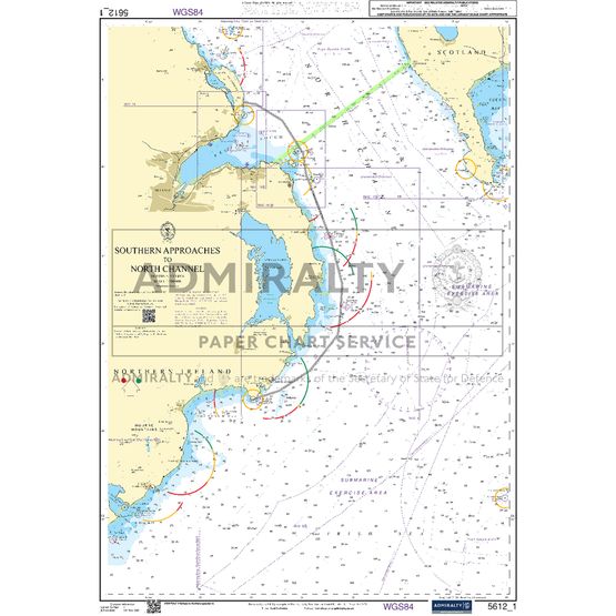 Admiralty 5612_1 Small Craft Chart - Southern Approaches to the North Channel (Northern Ireland)