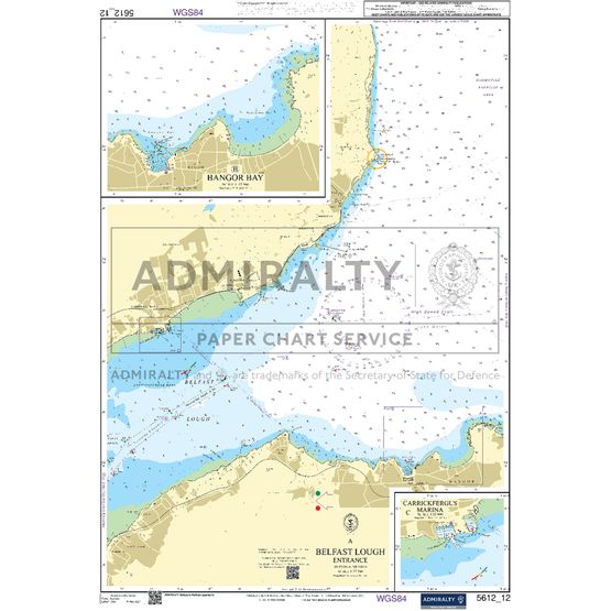 Admiralty 5612_12 Small Craft Chart - Belfast Lough Entrance (Northern Ireland)
