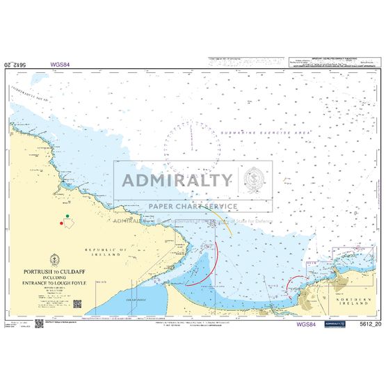 Admiralty 5612_20 Small Craft Chart - Portrush to Caldaff (Northern Ireland)