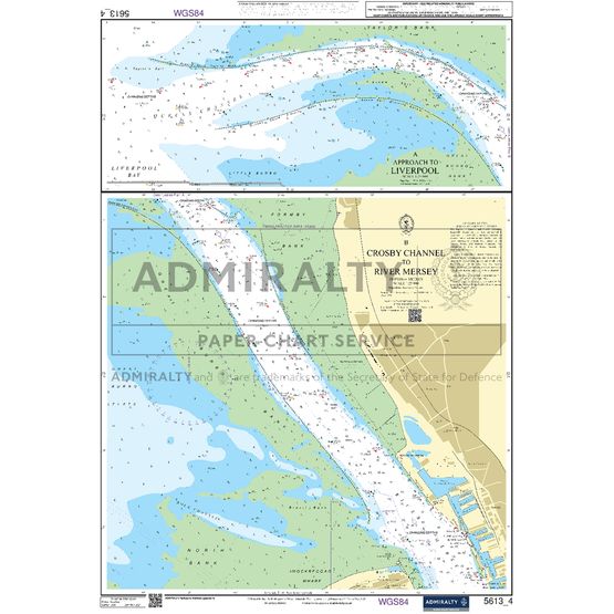 Admiralty 5613_4 Small Craft Chart - Approach to Liverpool (Irish Sea)
