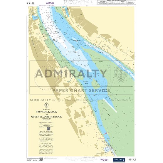 Admiralty 5613_6 Small Craft Chart - Brunswick Dock to Queen Elizabeth II Dock (Irish Sea)