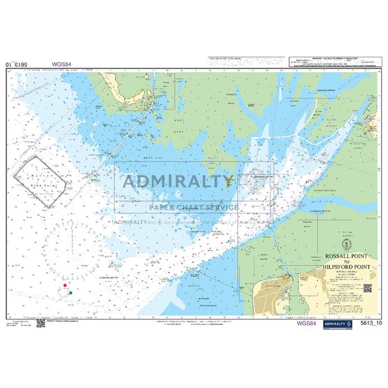 Admiralty 5613_10 Small Craft Chart - Rossall Point to Hilpsford Point (Irish Sea)