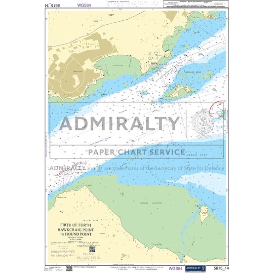 Admiralty 5615_14 Small Craft Chart - Firth of Forth Hawkcraig Point to Hound Point (East Coast)