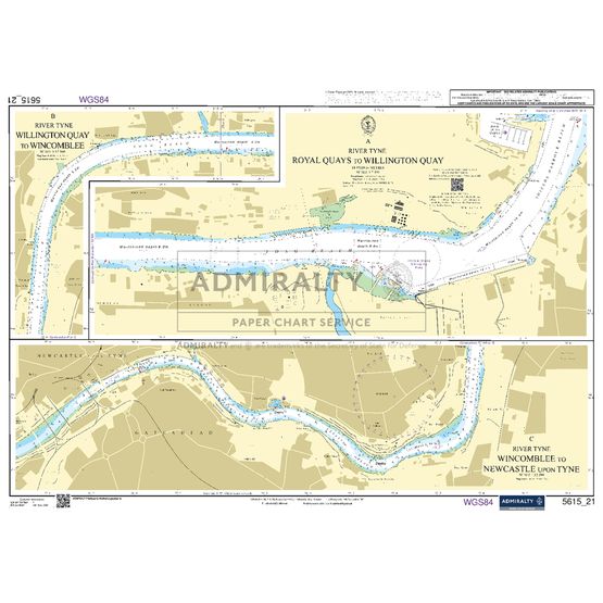 Admiralty 5615_21 Small Craft Chart - River Tyne (East Coast)