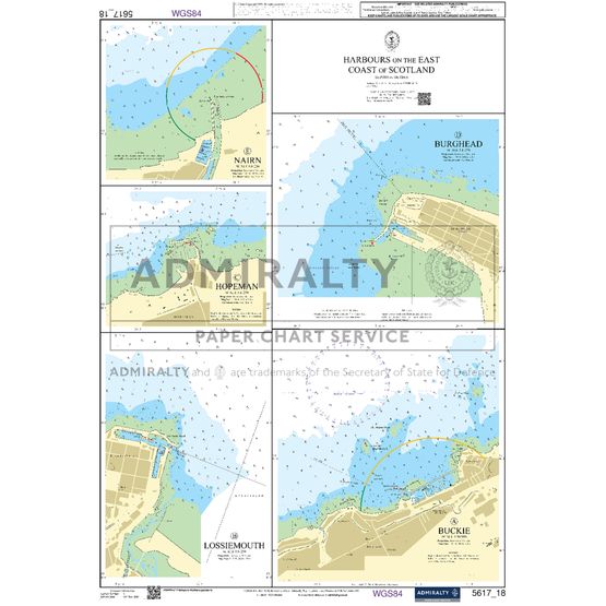Admiralty 5617_18 Small Craft Chart - Harbours on the East Coast of Scotland (East Coast Scotland)