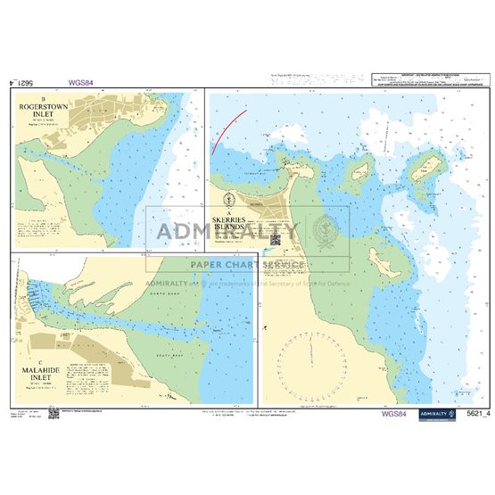 Admiralty 5621_4 Small Craft Chart - Skerries Islands (East Coast Ireland)