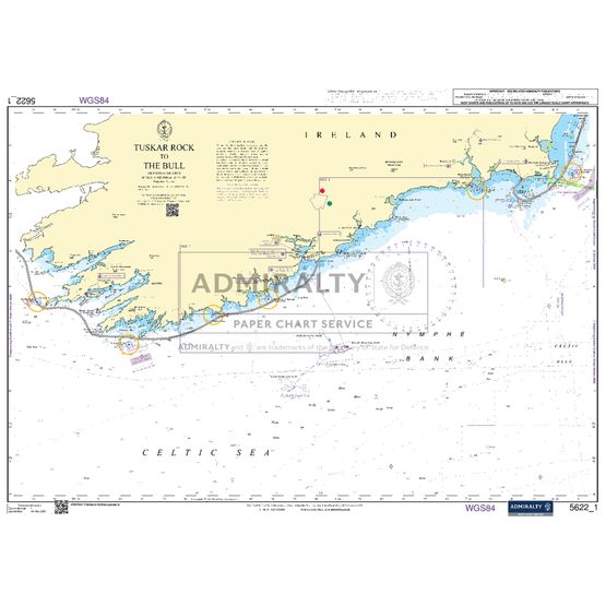 Admiralty 5622_1 Small Craft Chart - Tuskar Rock to The Bull (South Coast Ireland)