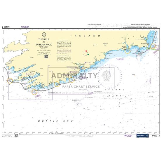 Admiralty 5623_1 Small Craft Chart - The Bull to Tuskar Rock (South West Coast Ireland)